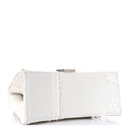 Balenciaga Denim Patchwork Small Hourglass Top Handle Bag White