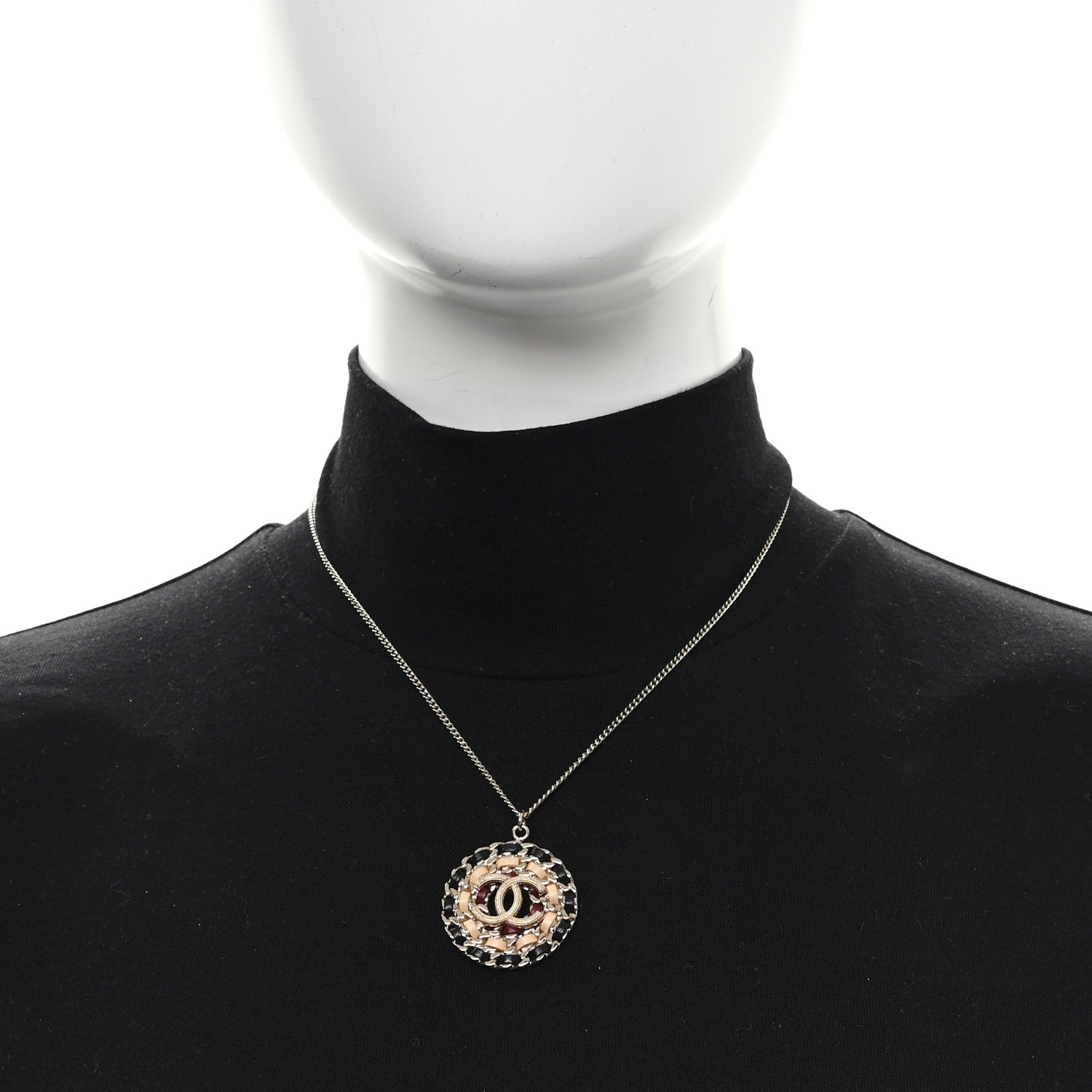 Chanel Lambskin Chain CC Necklace Gold