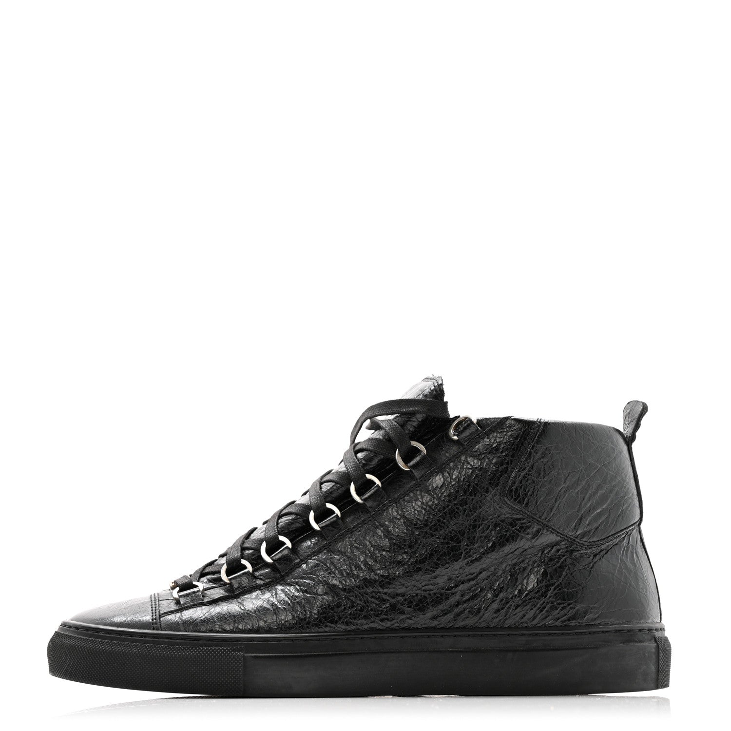 Balenciaga Agneau Arena Opaque Womens High Top Sneakers 41 Black
