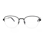 Saint Laurent Eyeglasses Cat Eye Semi Rim, Black/Silver Frame and Clear Demo Lens Lens SLM64002