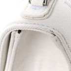 Balenciaga Denim Patchwork Small Hourglass Top Handle Bag White