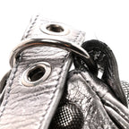 Balenciaga Metallic Agneau Arena Le Cagole Shoulder Bag XS Silver