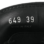 Prada Spazzolato Rois Metal Triangle Logo Monolith 55mm Loafers 39 Black