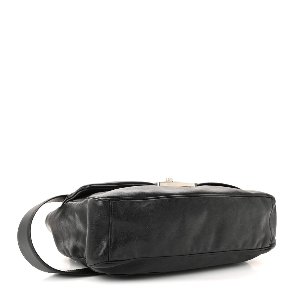 Balenciaga Calfskin Medium Modu Shoulder Bag Black