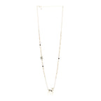 Chanel Pearl Crystal CC Deer Long Necklace Gold Green