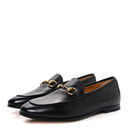 Gucci Calfskin Womens Jordaan Loafers 35.5 Black
