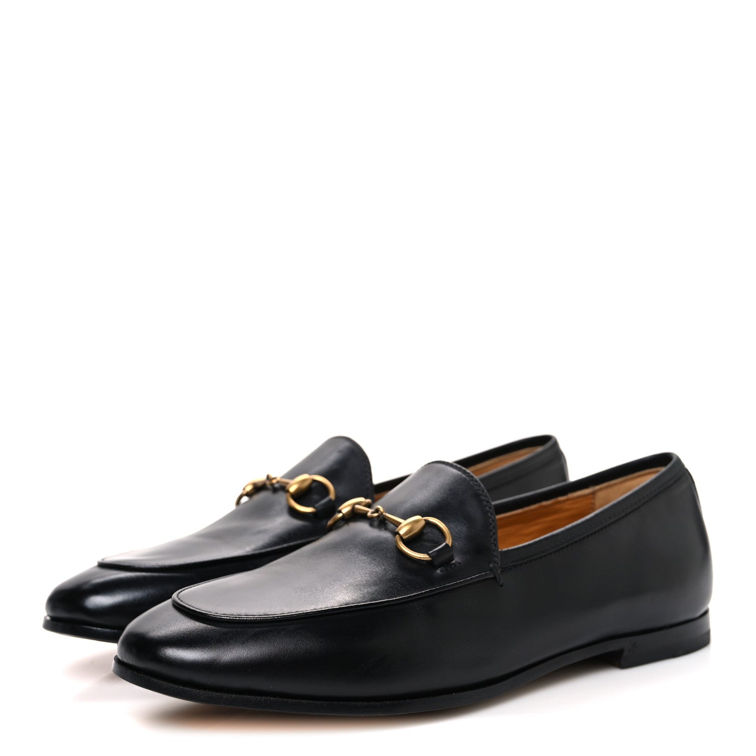 Gucci Calfskin Womens Jordaan Loafers 35.5 Black