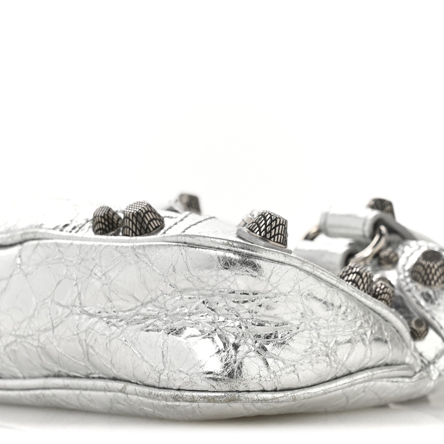 Balenciaga Agneau Arena Neo Cagole Mini Handbag Silver