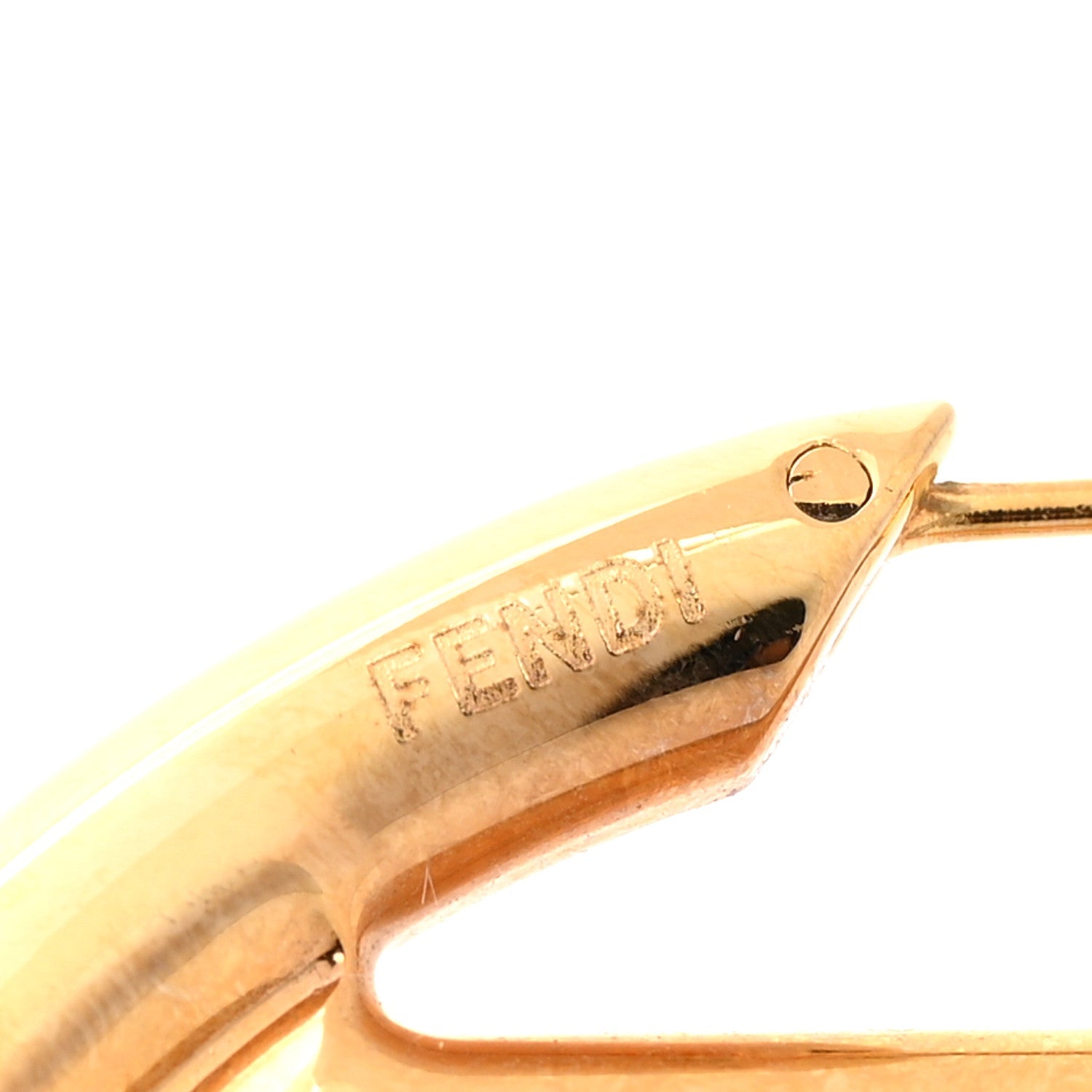 Fendi Metal FF Hoop Earrings Gold Silver