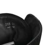 Prada Spazzolato Rois Nylon Metal Triangle Logo Monolith Pouch Pocket 55mm Boots 37 Black