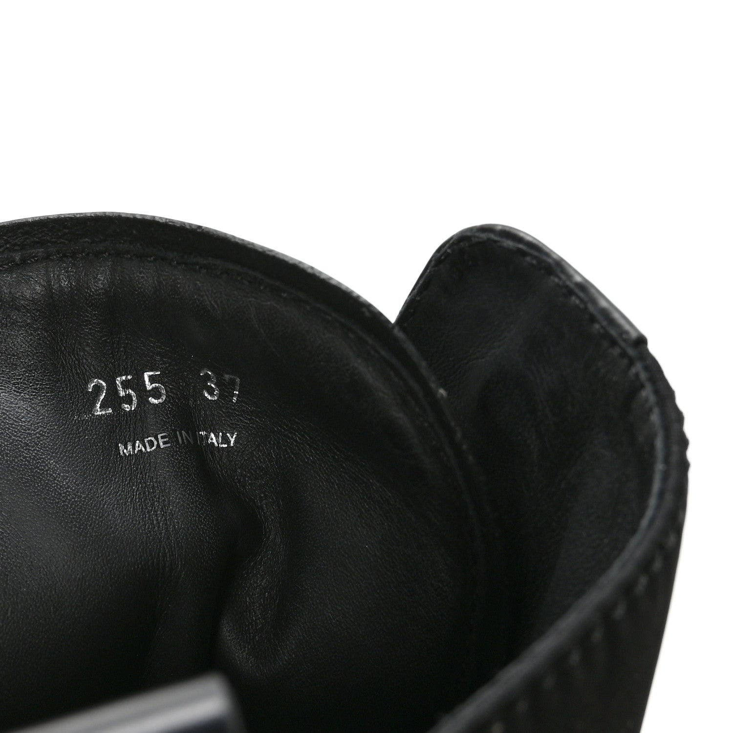 Prada Spazzolato Rois Nylon Metal Triangle Logo Monolith Pouch Pocket 55mm Boots 37 Black