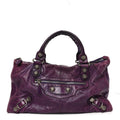 Balenciaga Agneau Giant 21 Silver Hardware Work Raisin
