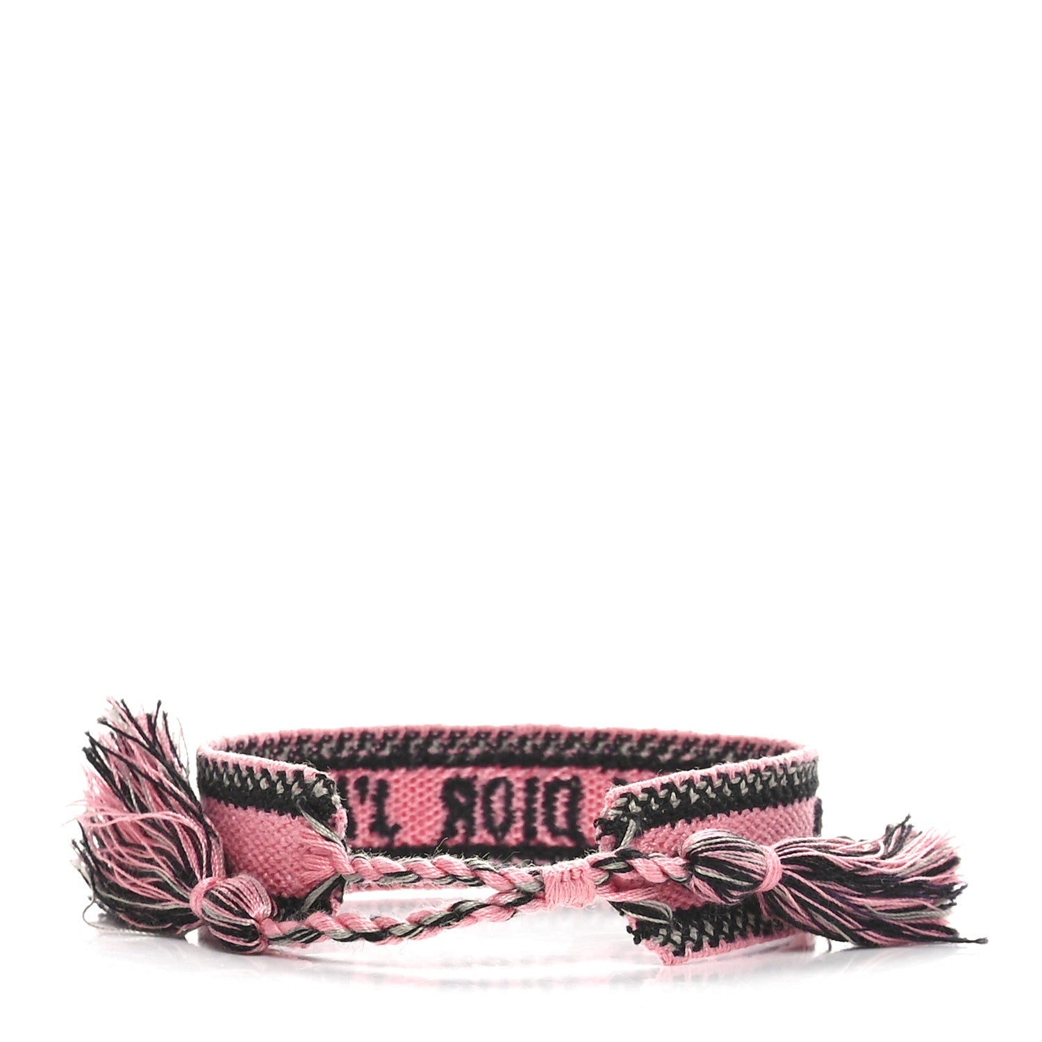 Christian Dior Woven Cotton J'Adior Friendship Bracelet Pink Multicolor