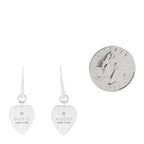 Gucci Sterling Silver Trademark Heart Drop Earrings