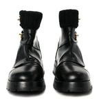 Chanel Calfskin Knit CC Short Boots 38 Black