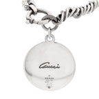 Gucci Sterling Silver Round Flora Chain Bracelet