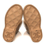 Chanel Caoutchouk CC High Boots 37 Beige