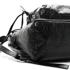Balenciaga Agneau Classic Silver Hardware Backpack Black