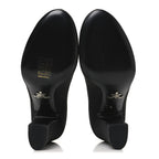 Prada Satin Block Heel Pump 36 Black
