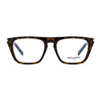 Saint Laurent Eyeglasses Square Full Rim, Black Frame and Clear Demo Lenses Lens SL343003