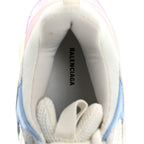 Balenciaga Fabric Mesh Clear Sole Womens Triple S Sneakers 36 Light Blue Grey Lilac White