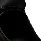 Prada Spazzolato Metal Triangle Logo 50mm Loafers 36.5 Black