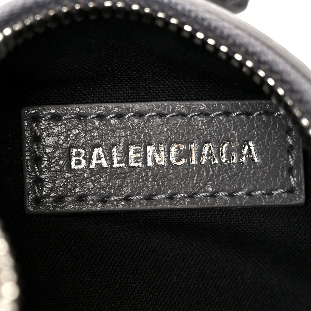 Balenciaga Agneau Arena Le Cagole Shoulder Bag XS Dark Grey
