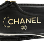Chanel Calfskin Crystal Slingback Loafers 39 Black
