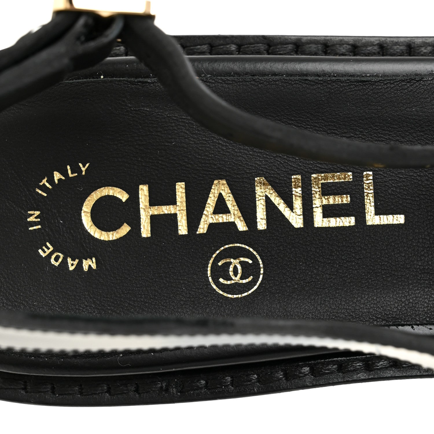 Chanel Calfskin Crystal Slingback Loafers 39 Black