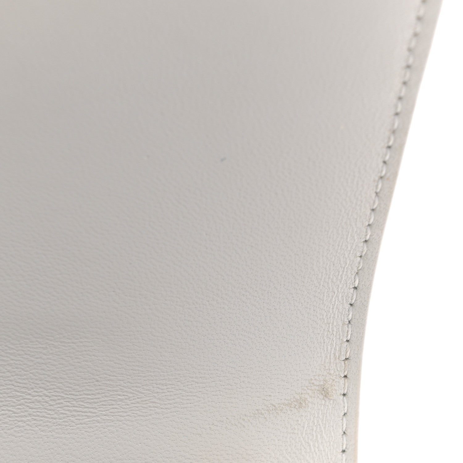 Balenciaga Calfskin Crocodile Embossed Small Hourglass Top Handle Bag White
