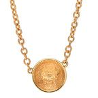 Chanel Quilted CC Pendant Chain Necklace Gold