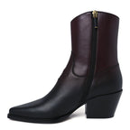 Christian Dior Shaded Calfskin Ombre L.A. Ankle Boots 37 Black Rouge