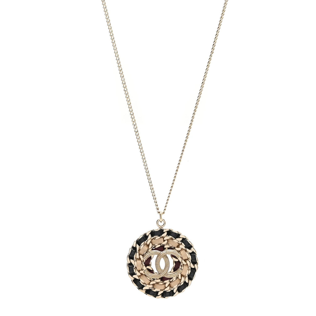 Chanel Lambskin Chain CC Necklace Gold