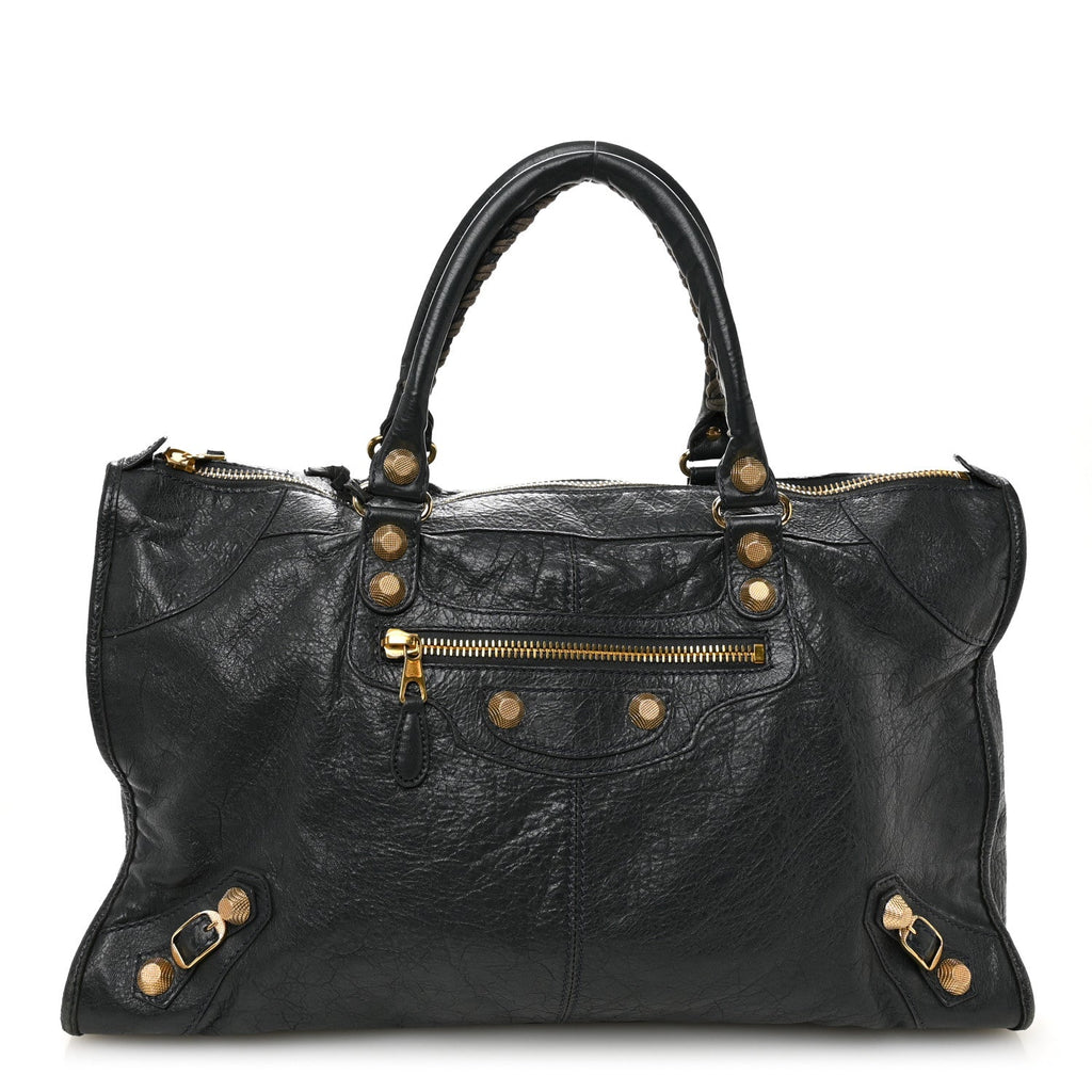 Balenciaga Agneau Giant 12 Gold Hardware Work Anthracite