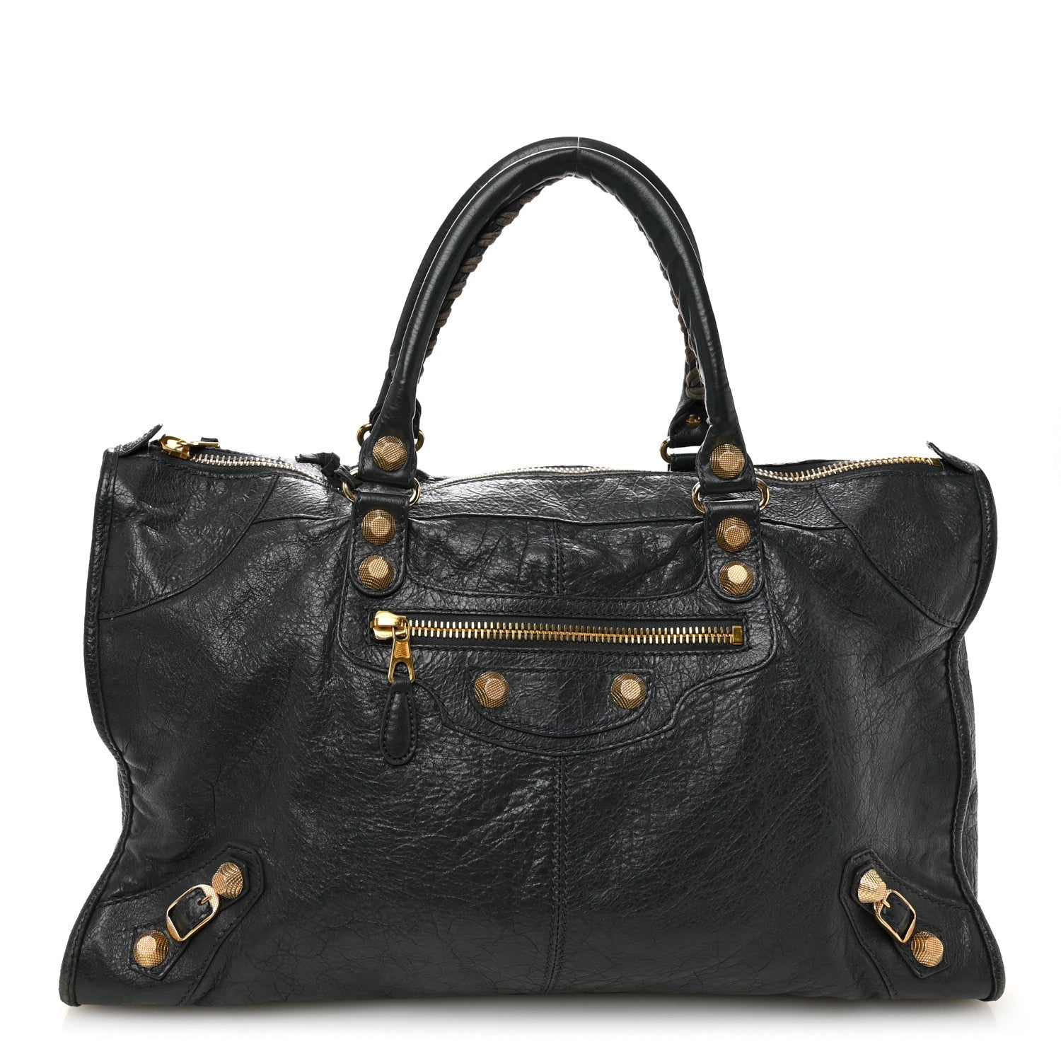 Balenciaga Agneau Giant 12 Gold Hardware Work Anthracite