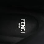 Fendi Nappa FF Embossed Womens Biker Boots 39.5 Black
