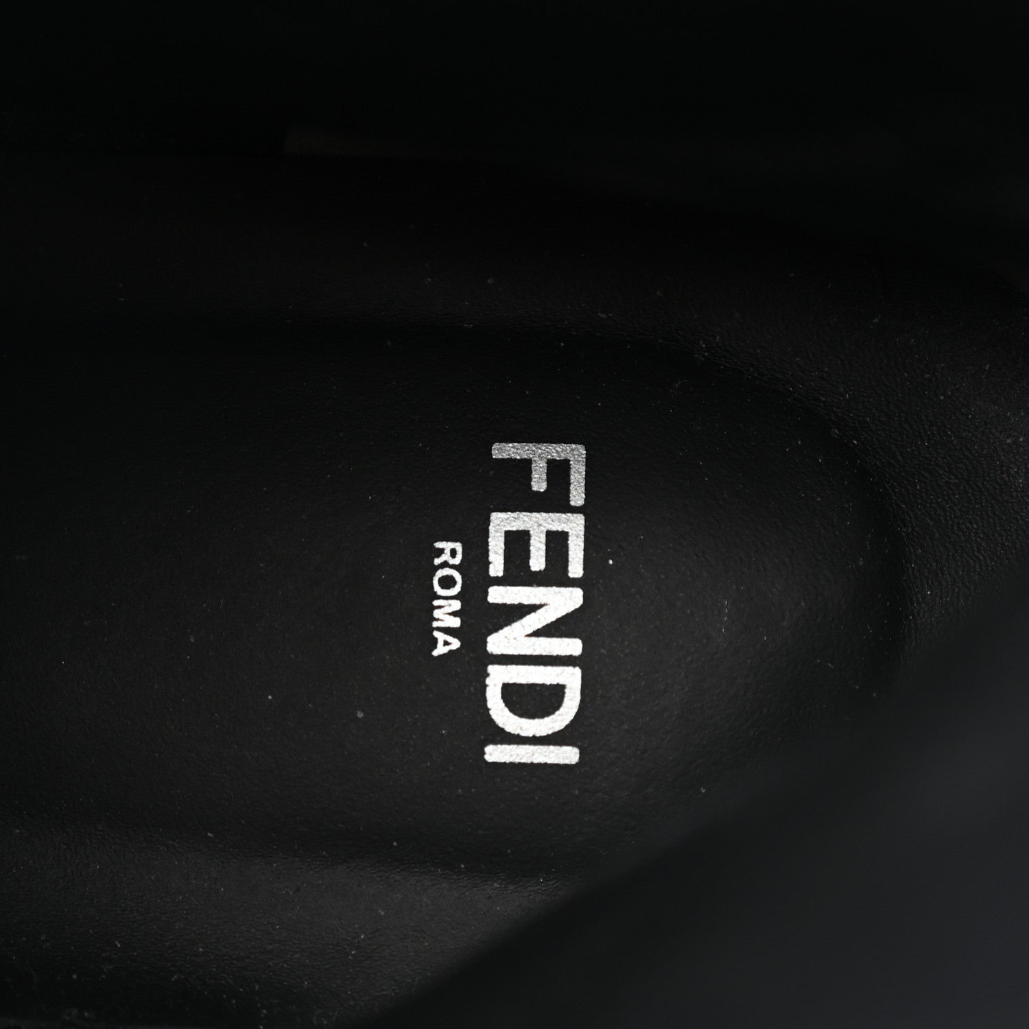 Fendi Nappa FF Embossed Womens Biker Boots 39.5 Black