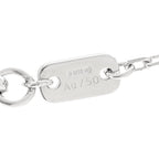 Gucci 18K White Gold Diamond Running GG Pendant Necklace
