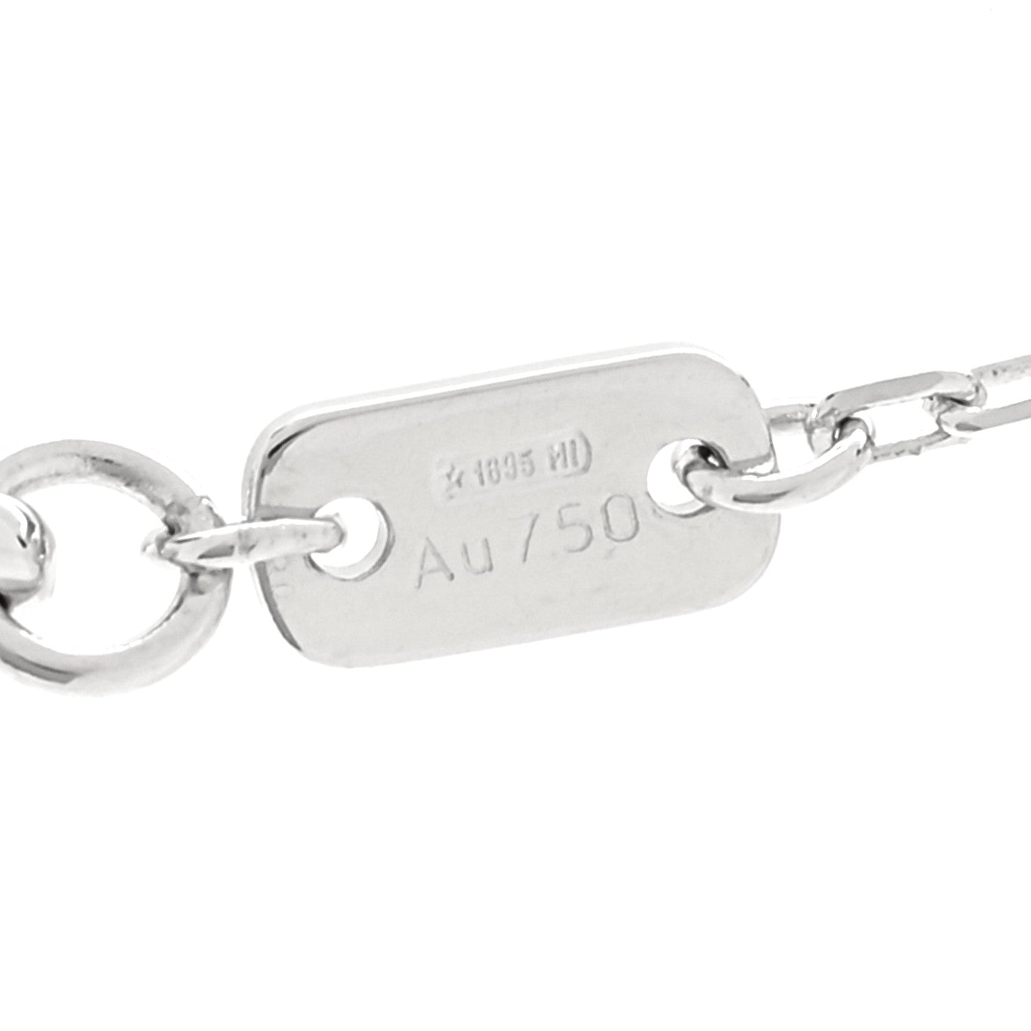 Gucci 18K White Gold Diamond Running GG Pendant Necklace