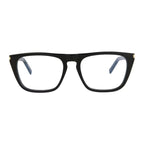 Saint Laurent Eyeglasses Square Full Rim, Black Frame and Clear Demo Lenses Lens SL343003