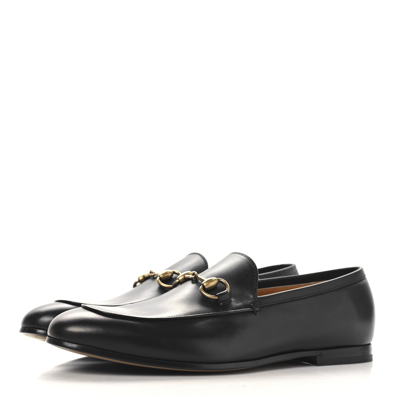 Gucci Calfskin Horsebit Mens Jordaan Loafers 7 Black