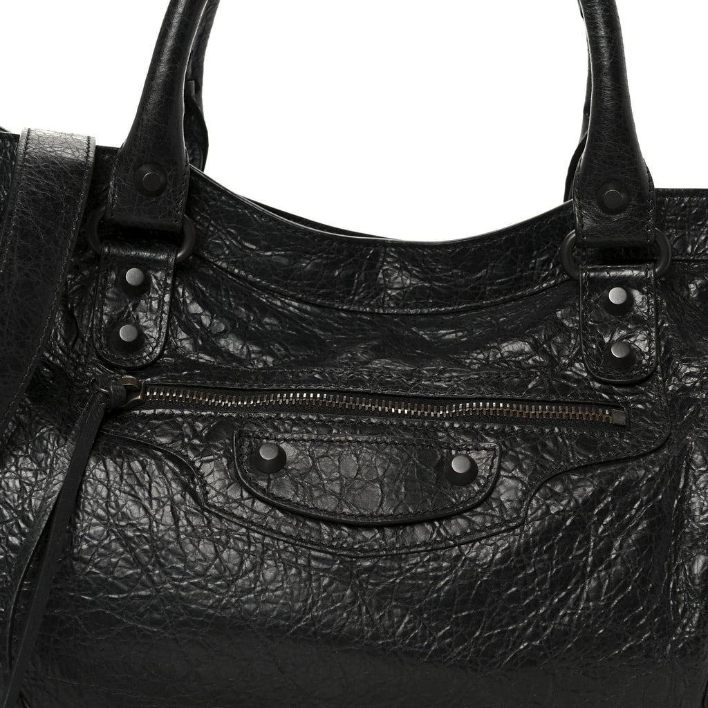 Balenciaga Agneau Arena Storico Classic Hardware Medium Le City Black