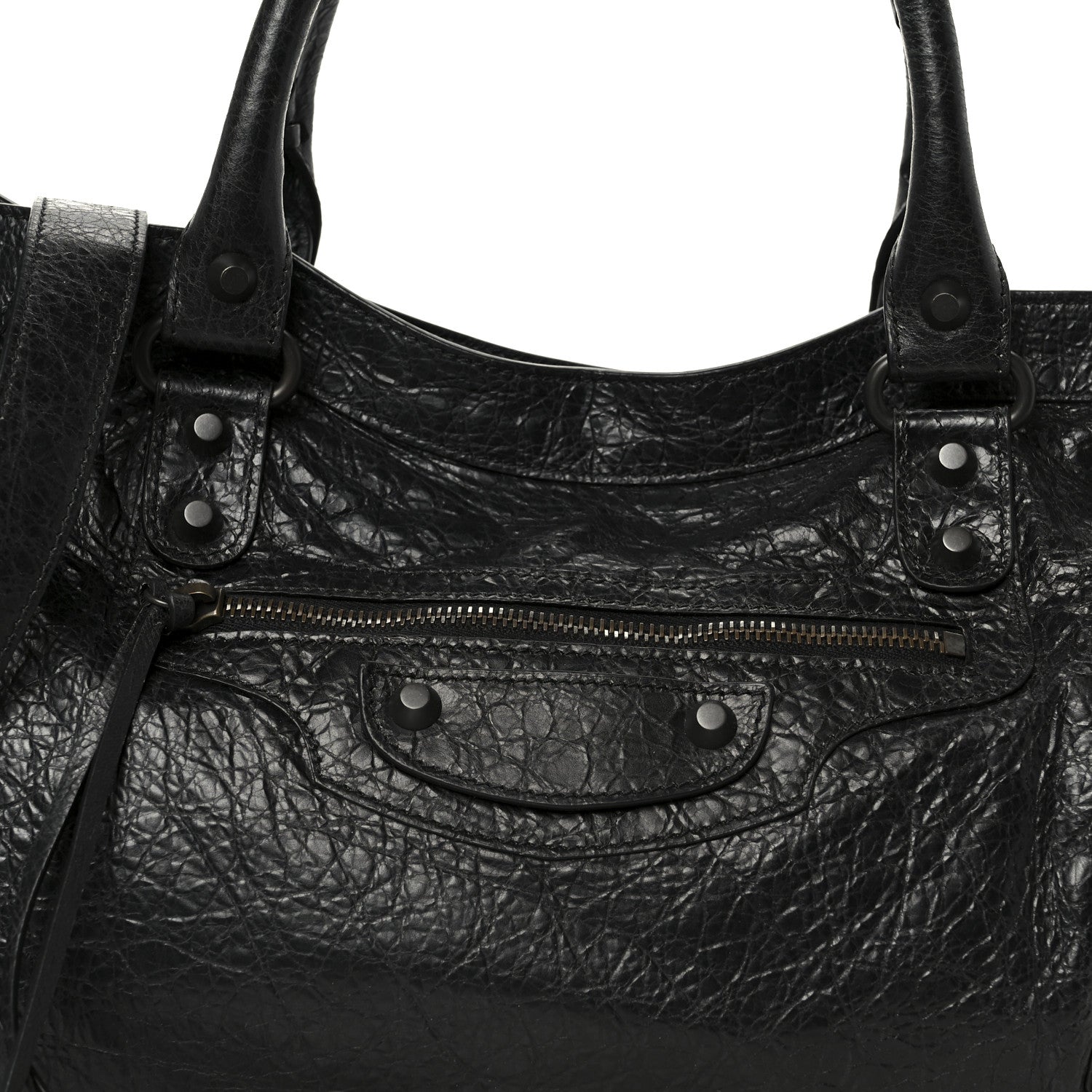 Balenciaga Agneau Arena Storico Classic Hardware Medium Le City Black