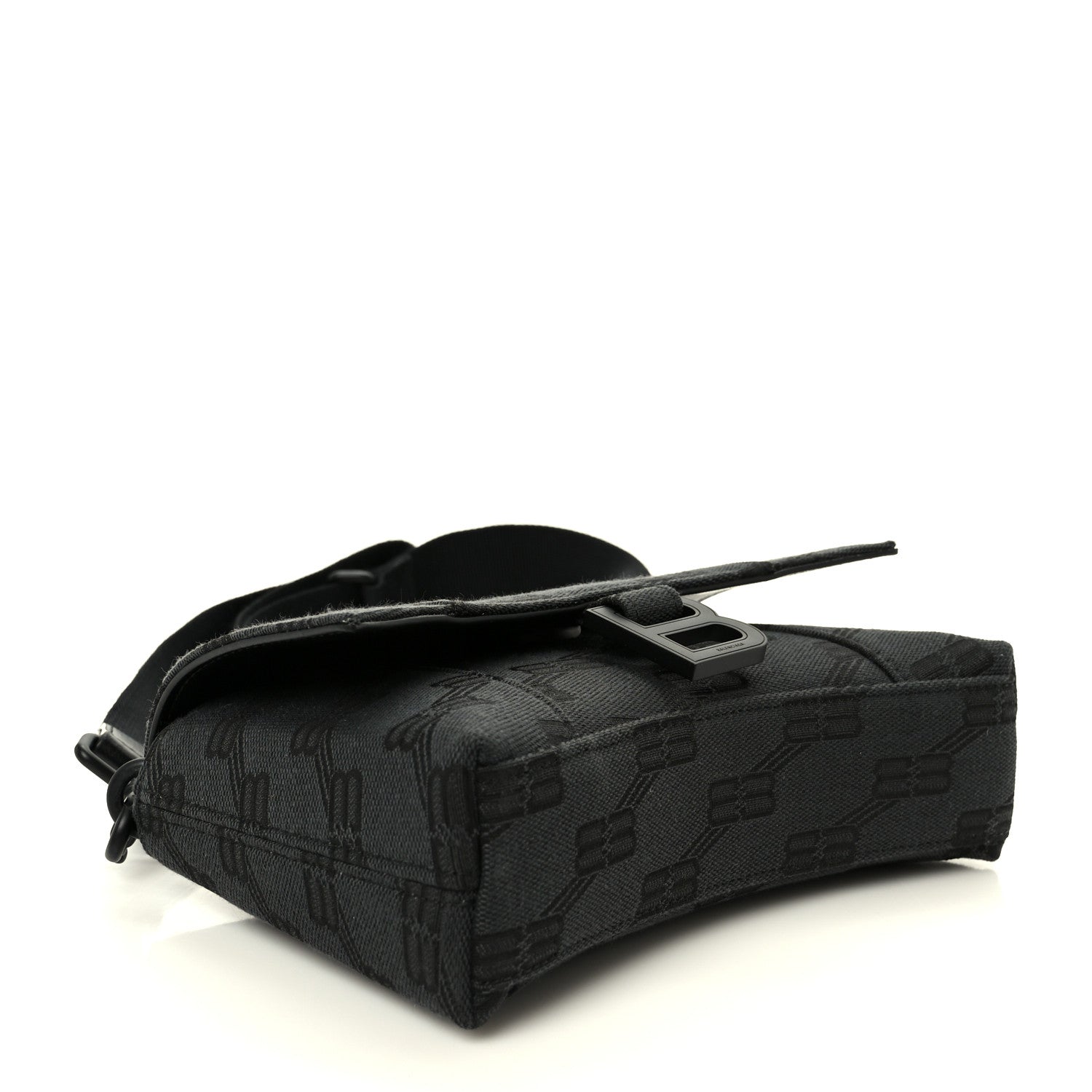 Balenciaga BB Jacquard Monogram  XSS Downtown Shoulder Bag Black