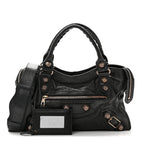 Balenciaga Agneau Giant 21 Rose Gold Hardware City Black