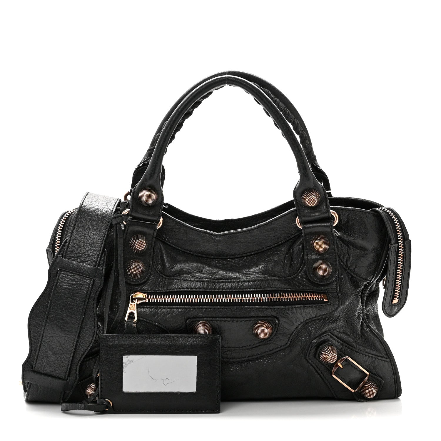 Balenciaga Agneau Giant 21 Rose Gold Hardware City Black