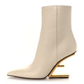 Fendi Nappa Fendi First 95mm Pointed Booties 39.5 White