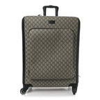 Gucci GG Supreme Monogram Four Wheel Suitcase Black