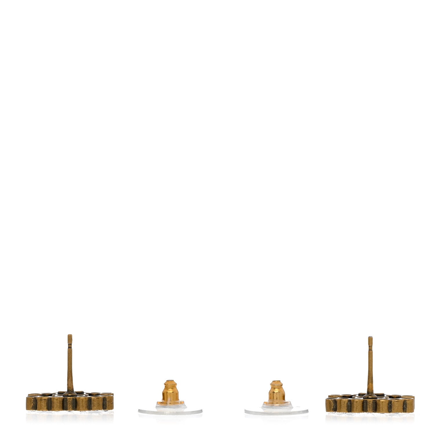 Chanel Crystal City Of Lights CC Earrings Gold