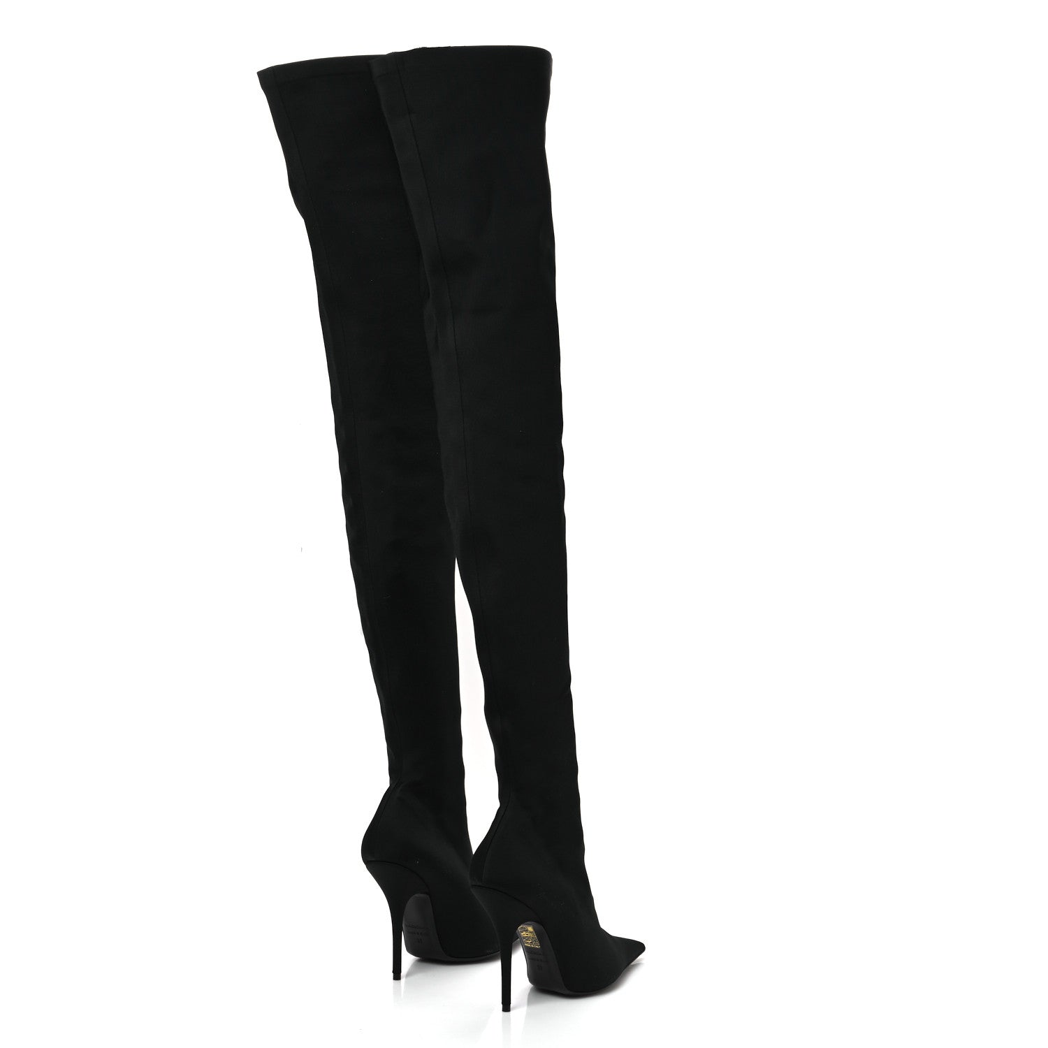 Balenciaga Spandex Pointed Toe Knife 110MM Thigh High Boots 39 Black